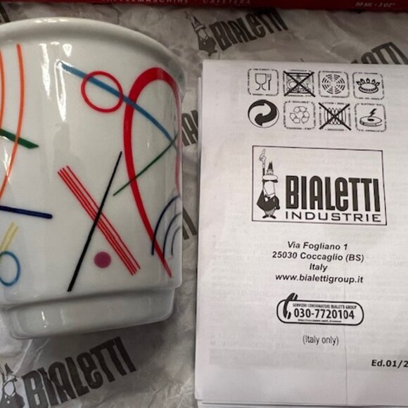 NEW Bialetti Italian Espresso Mini Stove Top Coffee Machine; 2 Designer Cups - Picture 5 of 13